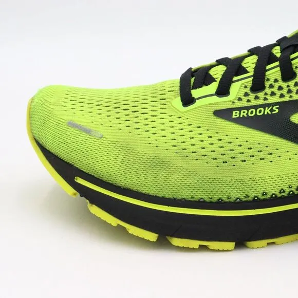 Brooks Ghost 14 Mens Size 12D US Nightlife Neon Green Running Shoes Sneakers