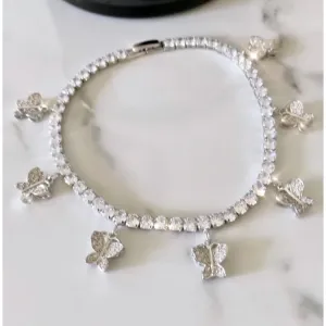 Butterfly Tennis Ankle Bracelet
