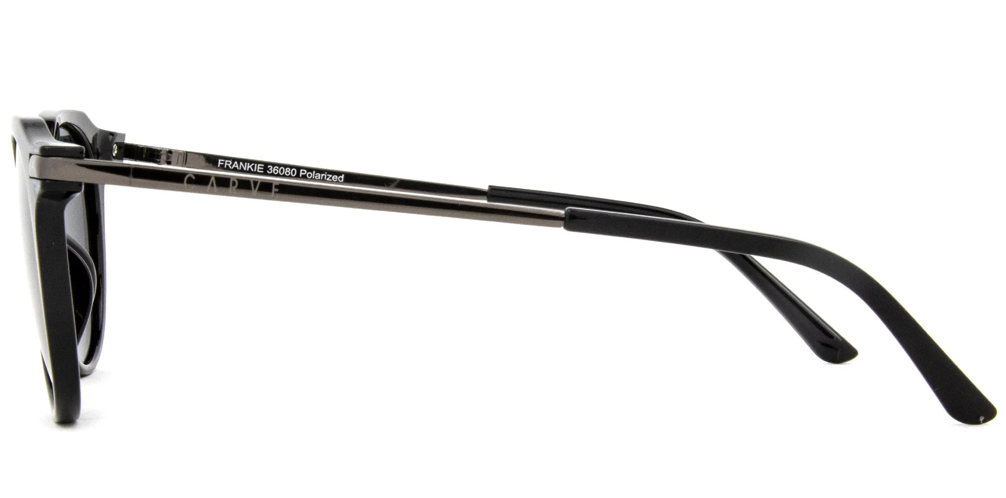 Carve Frankie Sunglass - Gloss Black Dark Grey Polarised