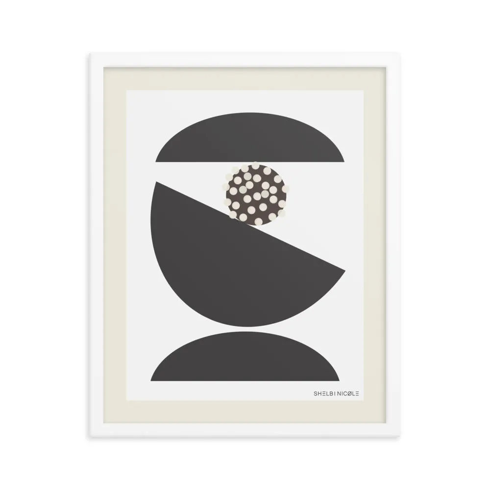 Charcoal Tilt Framed Print by Shelbi Nicole