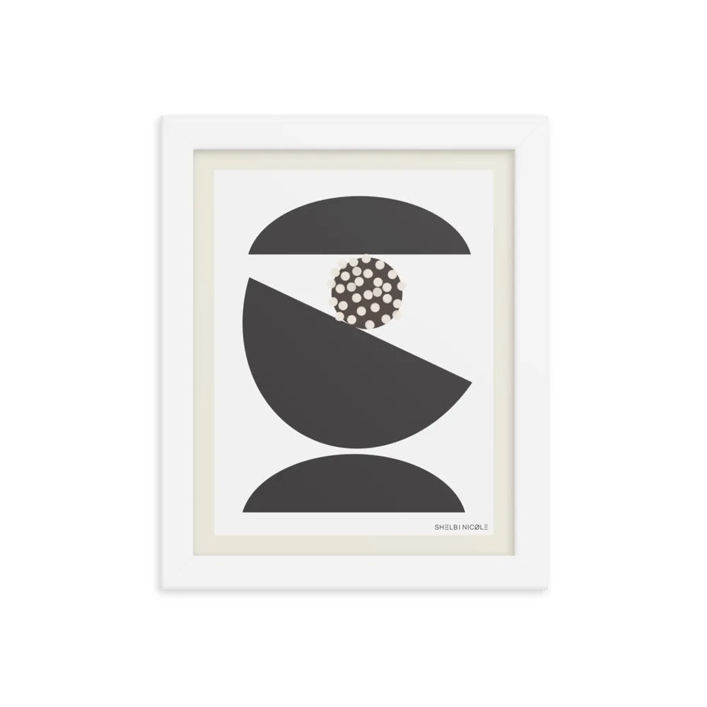 Charcoal Tilt Framed Print by Shelbi Nicole