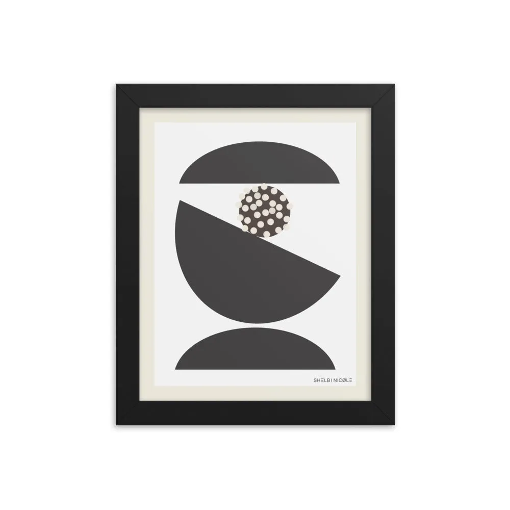 Charcoal Tilt Framed Print by Shelbi Nicole