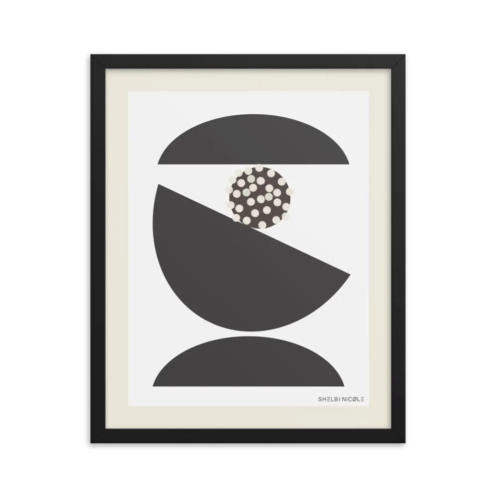 Charcoal Tilt Framed Print by Shelbi Nicole