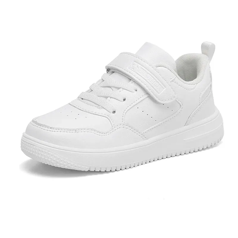 Children Sneaker Boys Shoes Leather Flat Kids Black White Shoes for Girl Lightweight Sports Tennis Boy Sneaker