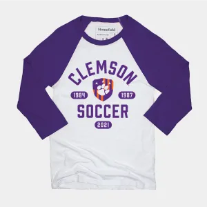 Clemson Soccer Champs Baseball Tee