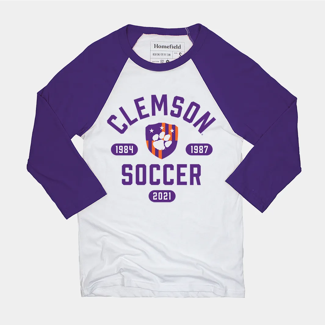 Clemson Soccer Champs Baseball Tee