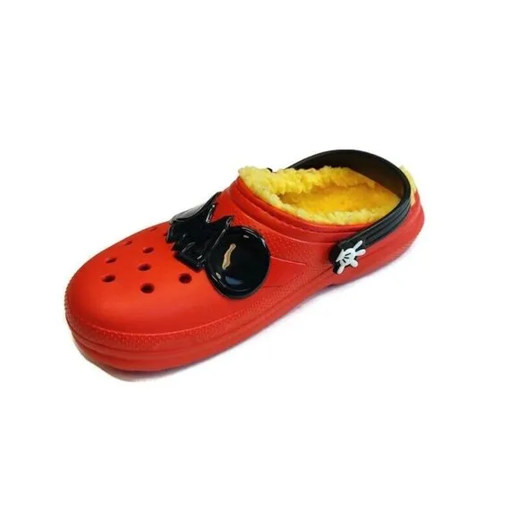 CROCS Classic Disney Mickey Mouse Lined Clog Lightweight Slip On Shoes Big Kid 5