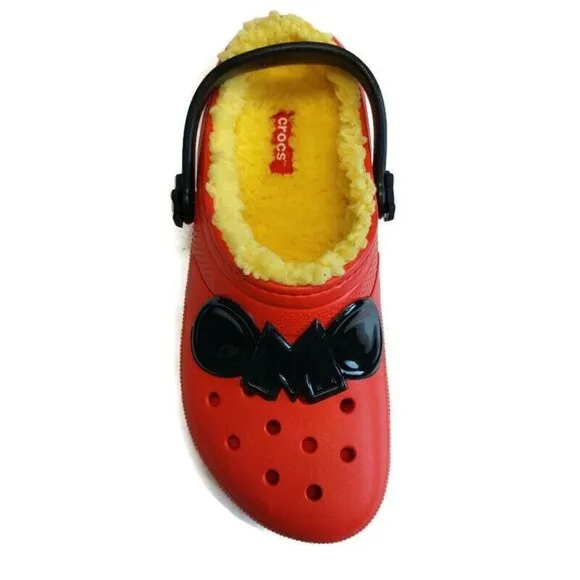 CROCS Classic Disney Mickey Mouse Lined Clog Lightweight Slip On Shoes Big Kid 5