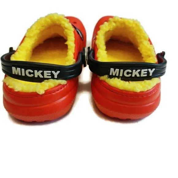 CROCS Classic Disney Mickey Mouse Lined Clog Lightweight Slip On Shoes Big Kid 5