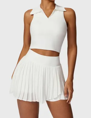 Crop Top Tennis Skirt Sets