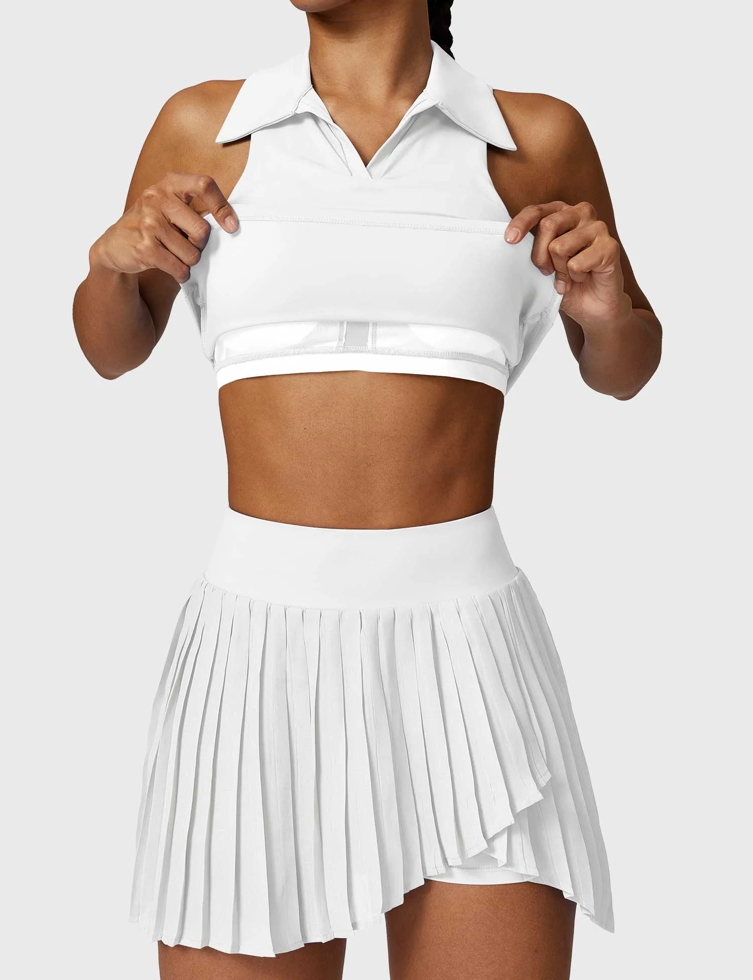 Crop Top Tennis Skirt Sets