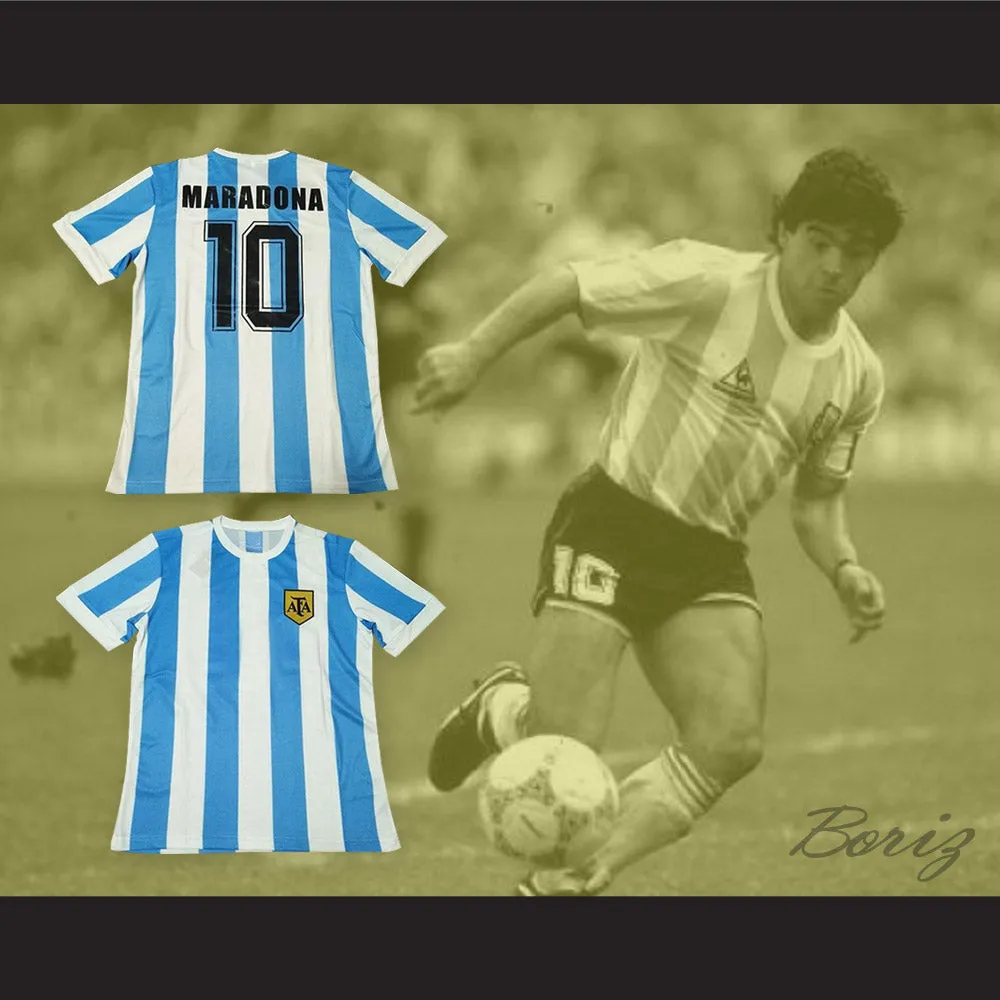 Diego Maradona 10 Argentina Soccer Jersey