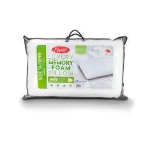 Easyrest Side Sleeper High Profile Luxury Memory Foam Pillow 65 x 40   12cm BONUS removable Cover