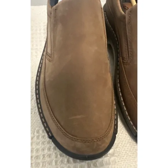 ECCO Mens Brown Slip-On Leather Shoes Comfort Sole‎ Size US 7 - 7.5 NIB