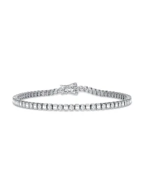 Emerald Cut Diamond Tennis Bracelet 14K