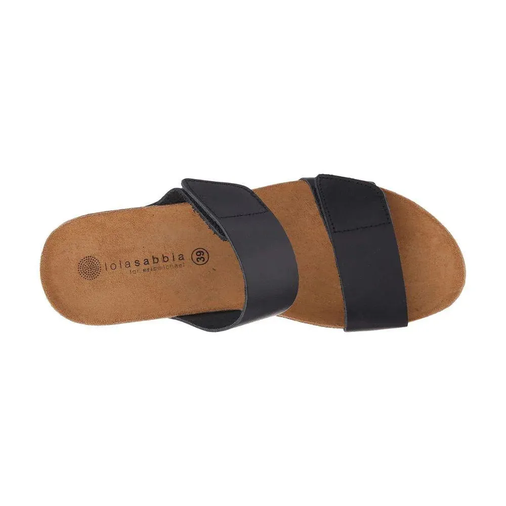 Eric Michael by Laurevan Women's Liat Wedge Sandal - Black