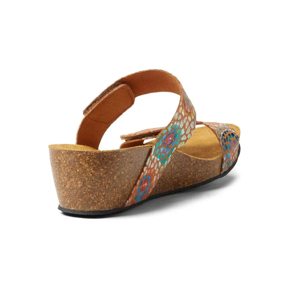 Eric Michael by Laurevan Women's Liat Wedge Sandal - Tan Mosaic