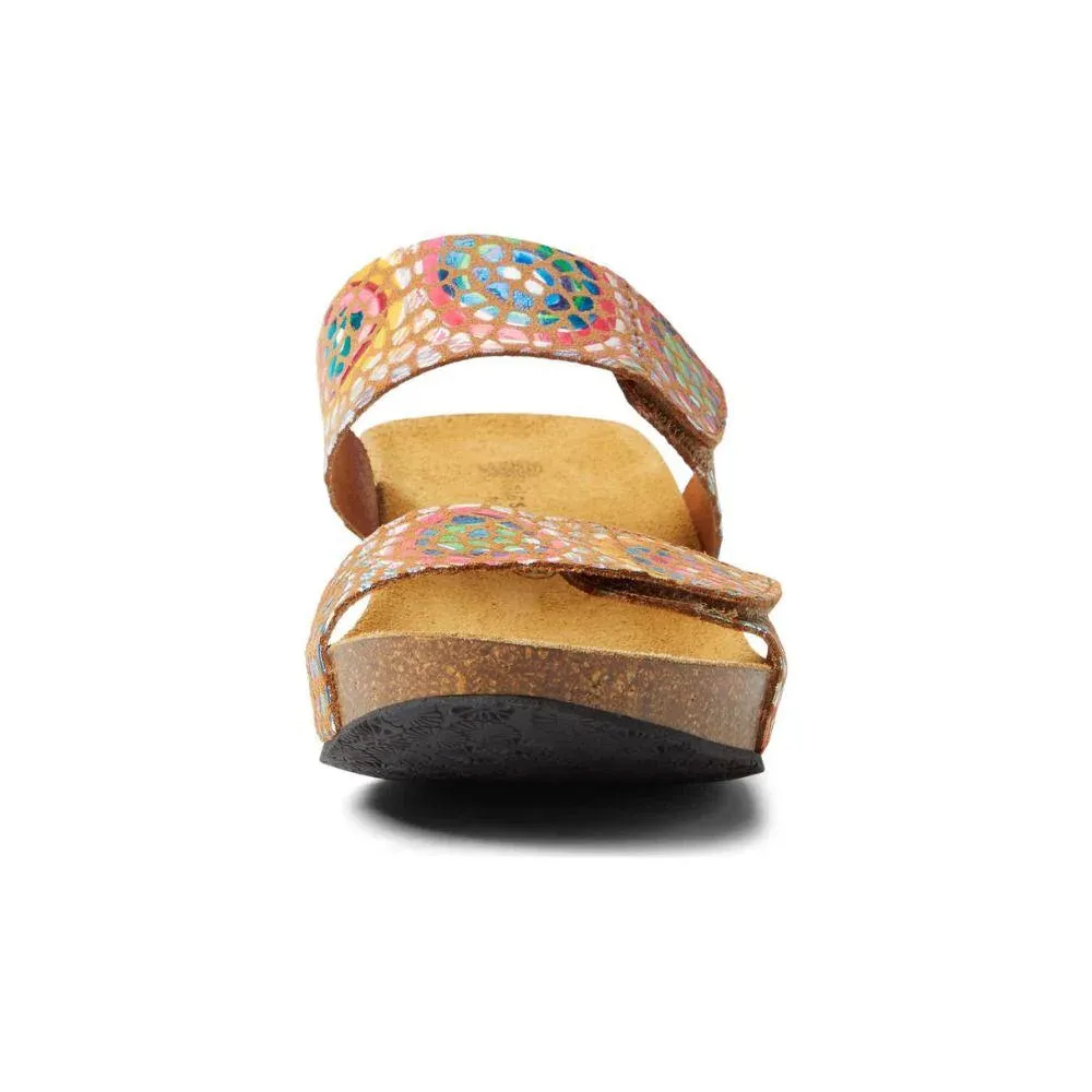 Eric Michael by Laurevan Women's Liat Wedge Sandal - Tan Mosaic