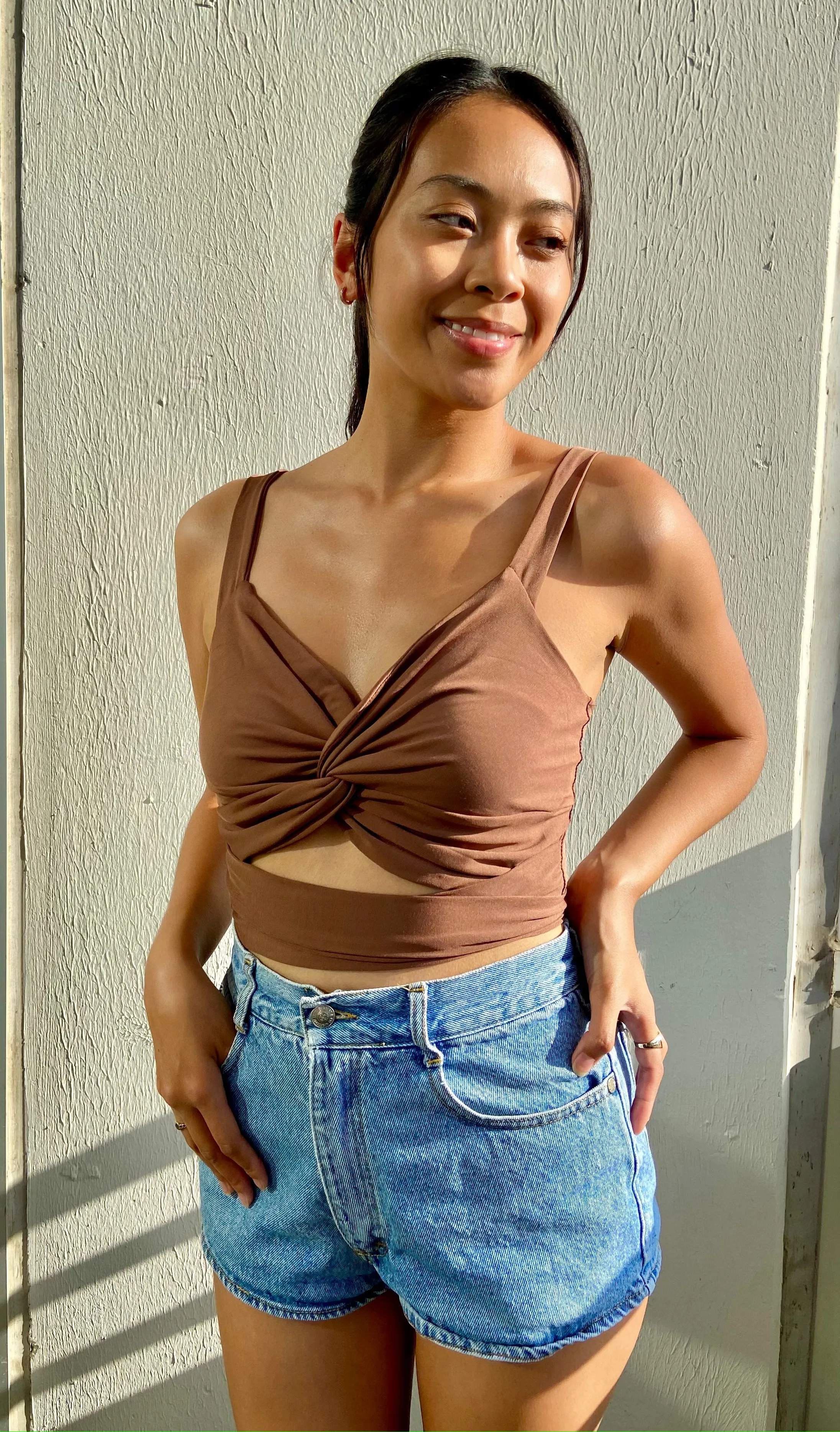 Espresso Crossover Top