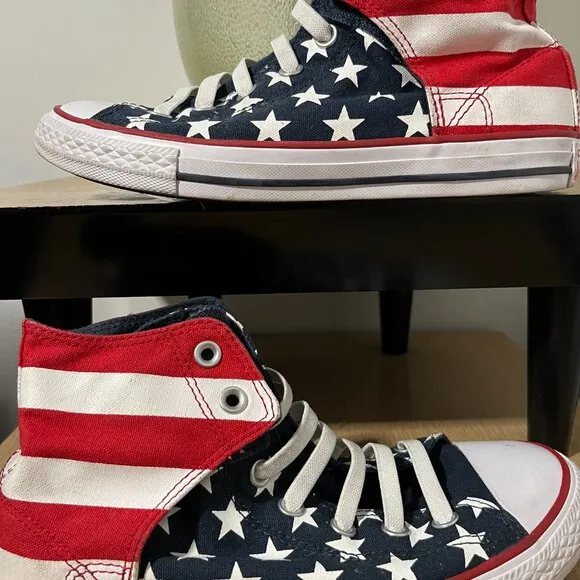 EUC CTAS EASY SLIP (YOUTH/JUNIOR) &quot;OLD GLORY&quot; ( Jr. 5) Converse ☆