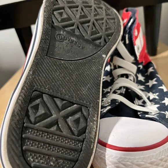EUC CTAS EASY SLIP (YOUTH/JUNIOR) &quot;OLD GLORY&quot; ( Jr. 5) Converse ☆