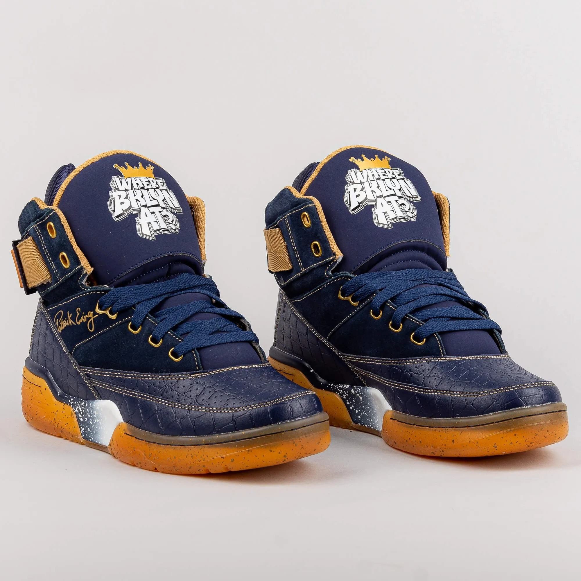 Ewing Athletics 33 HI x Where Brooklyn At navy/gold