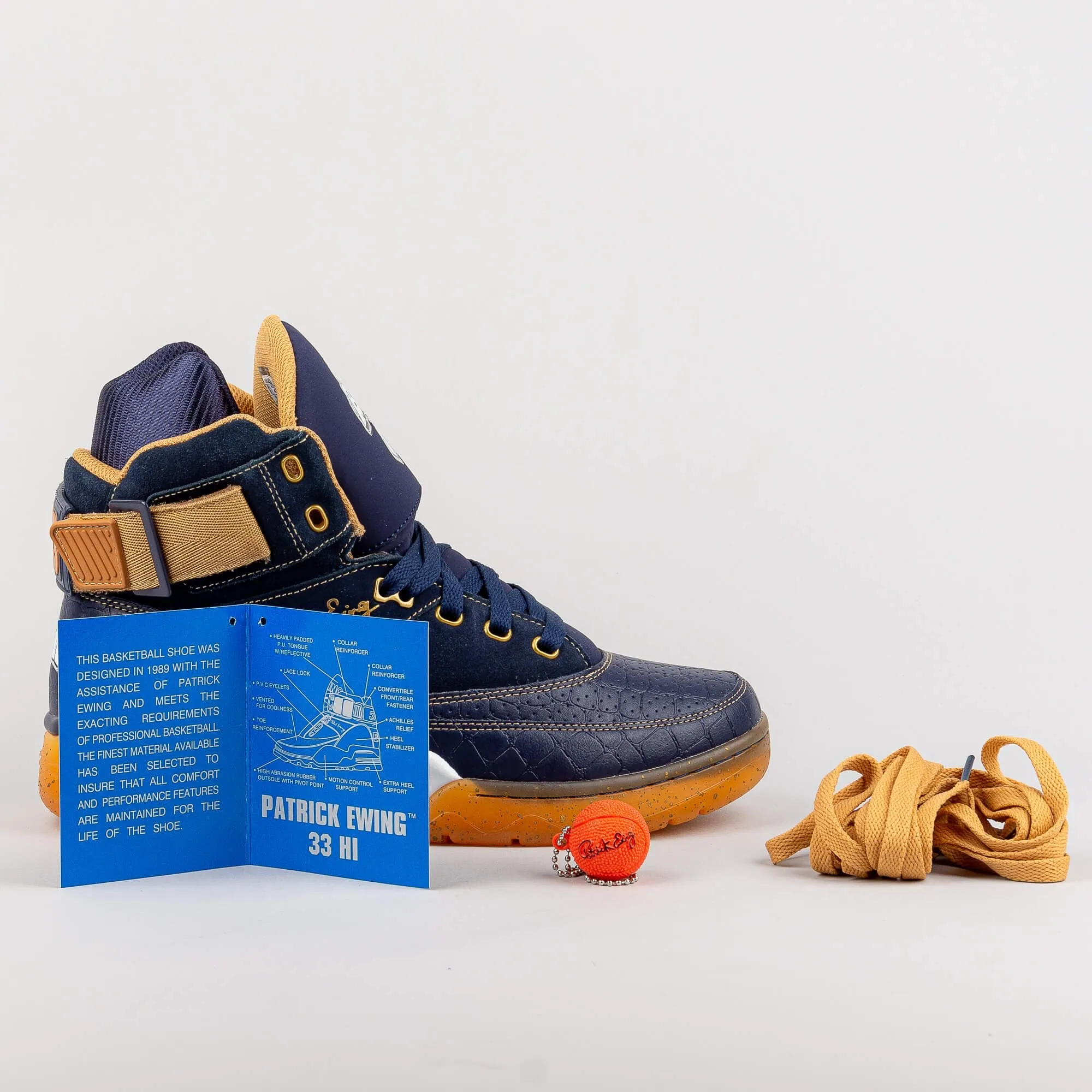 Ewing Athletics 33 HI x Where Brooklyn At navy/gold