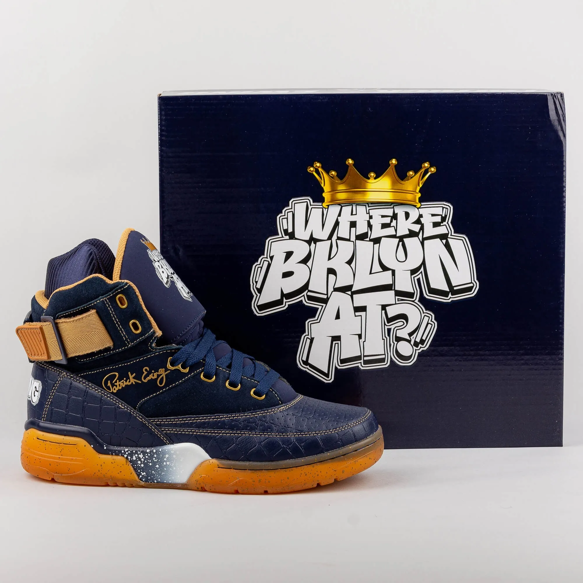 Ewing Athletics 33 HI x Where Brooklyn At navy/gold