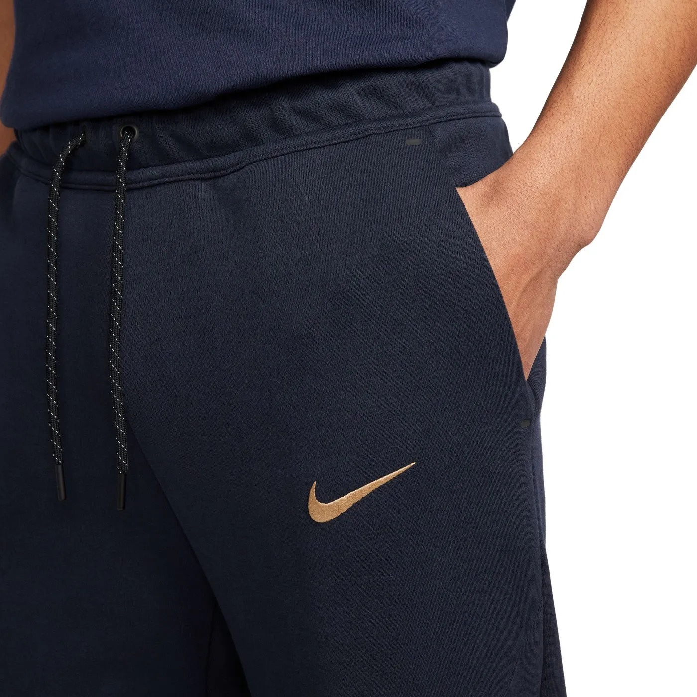 FC Barcelona Tech Fleece gold/navy presentation tracksuit 2023 - Nike