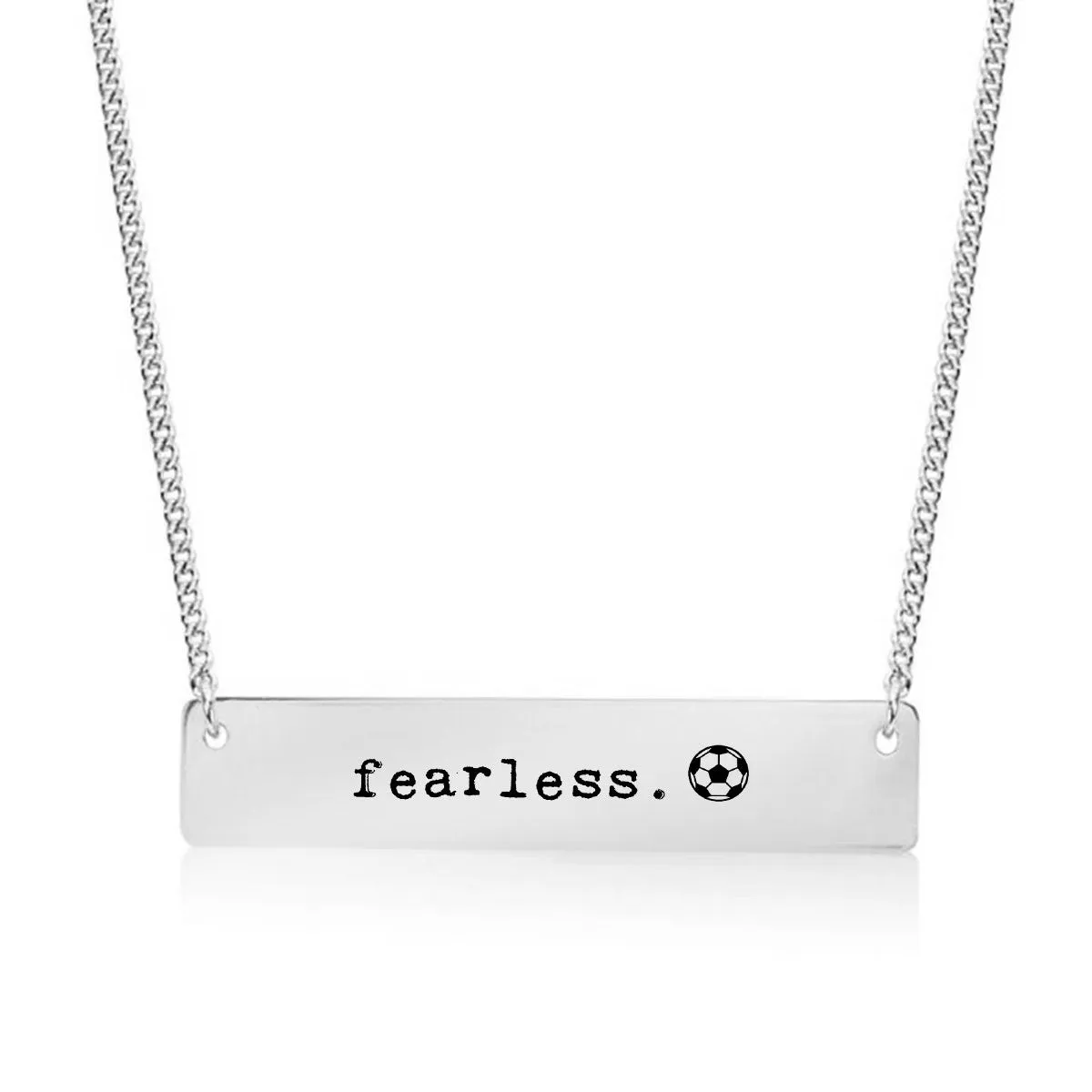 Fearless Soccer Gold / Silver Bar Necklace