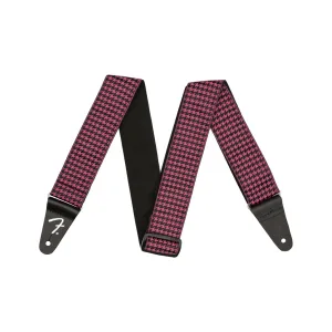 Fender Houndstooth Jacquard Guitar Strap, Pink