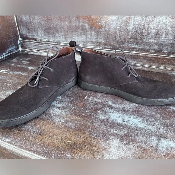 FitFlop Suede Leather Mens Lace Up Chukka Boot Brown Size 10