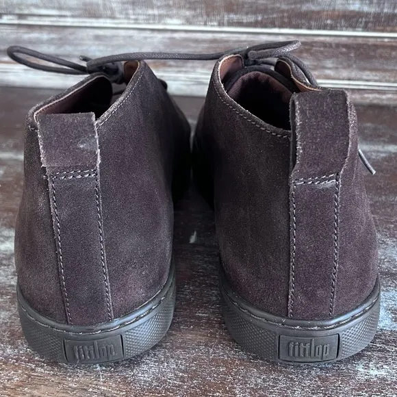 FitFlop Suede Leather Mens Lace Up Chukka Boot Brown Size 10