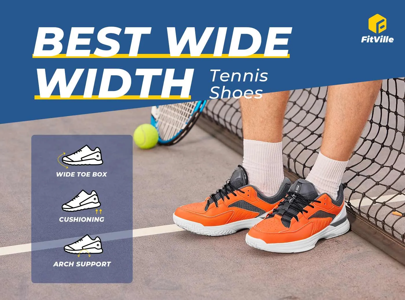FitVille Men's Court Tennis Amadeus V1