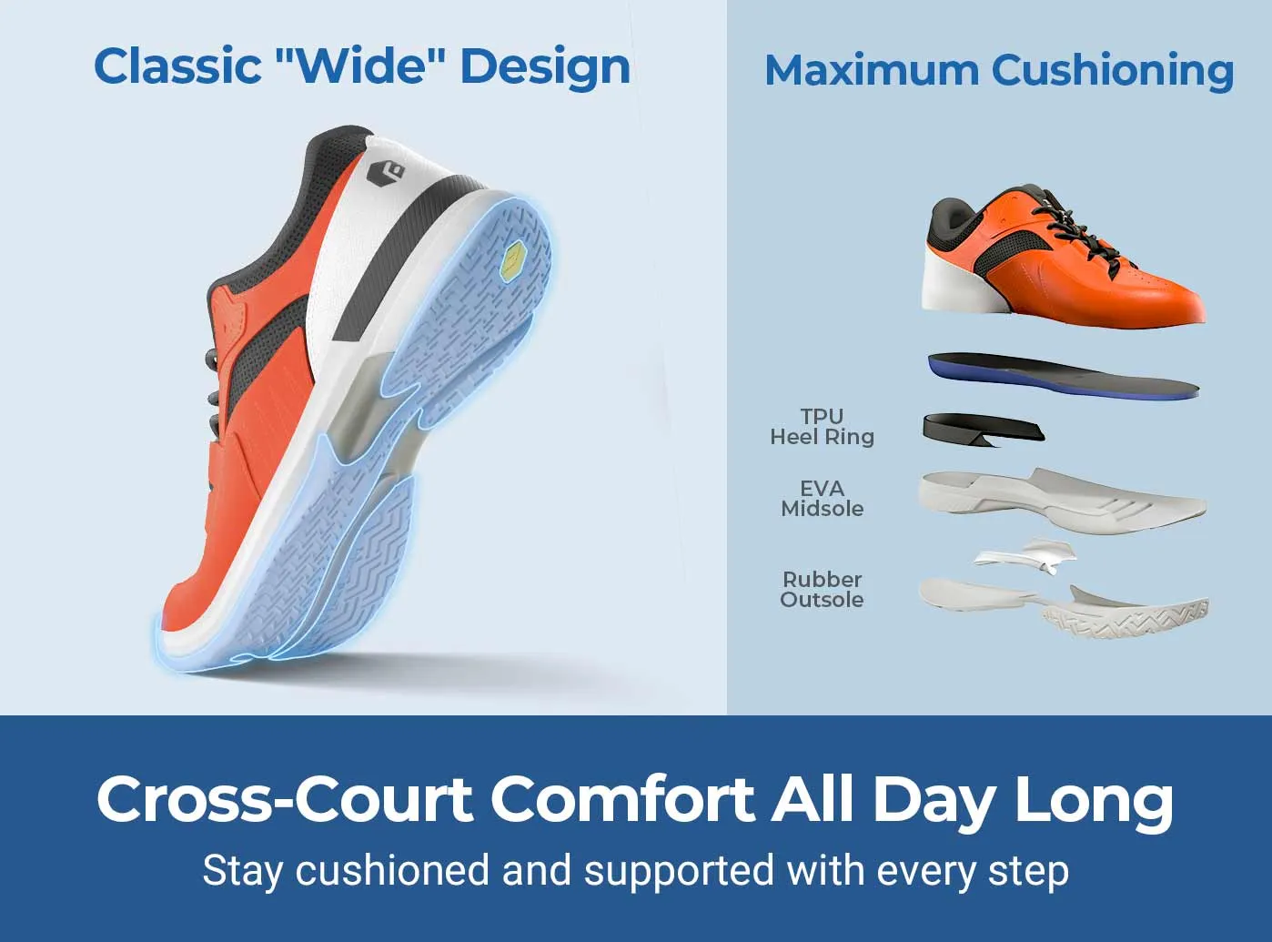 FitVille Men's Court Tennis Amadeus V1