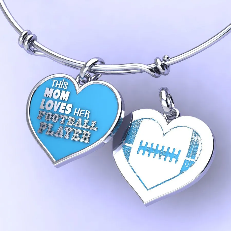 Football Mom Charm Pendant