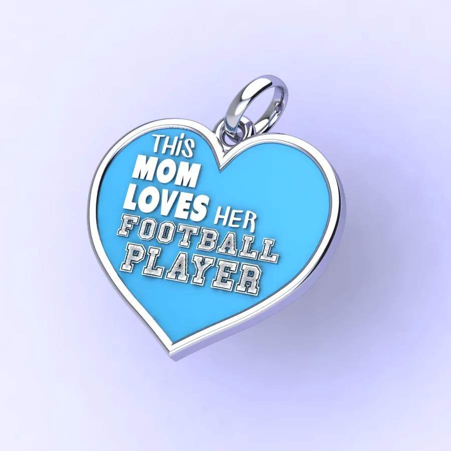Football Mom Charm Pendant
