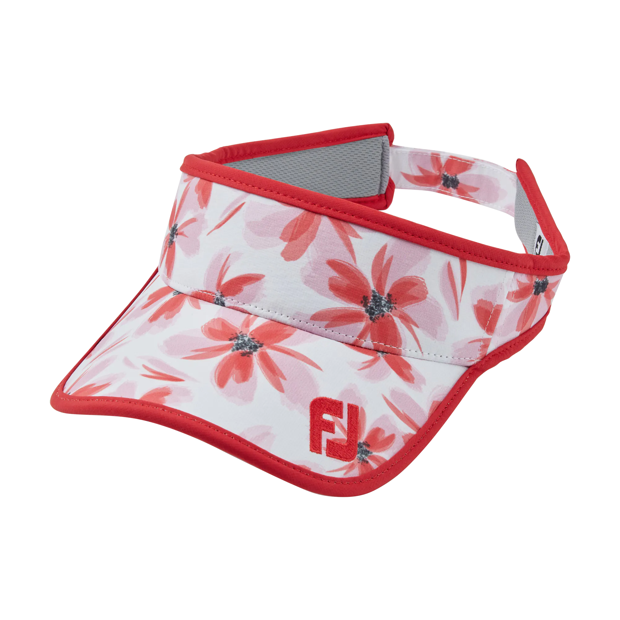 FootJoy Womens Visor- Red / Pink Floral