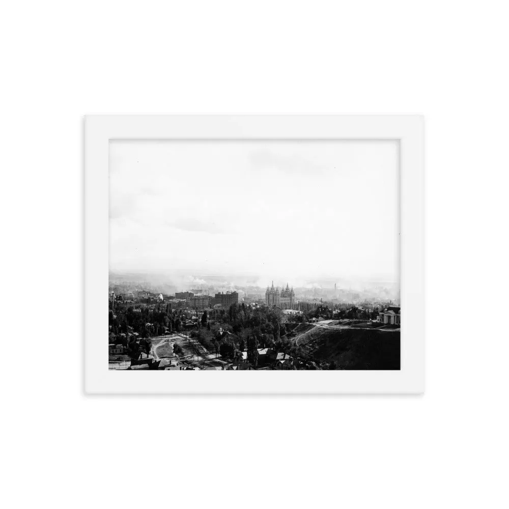 Framed poster - Salt Lake City panoramic view, 1908.