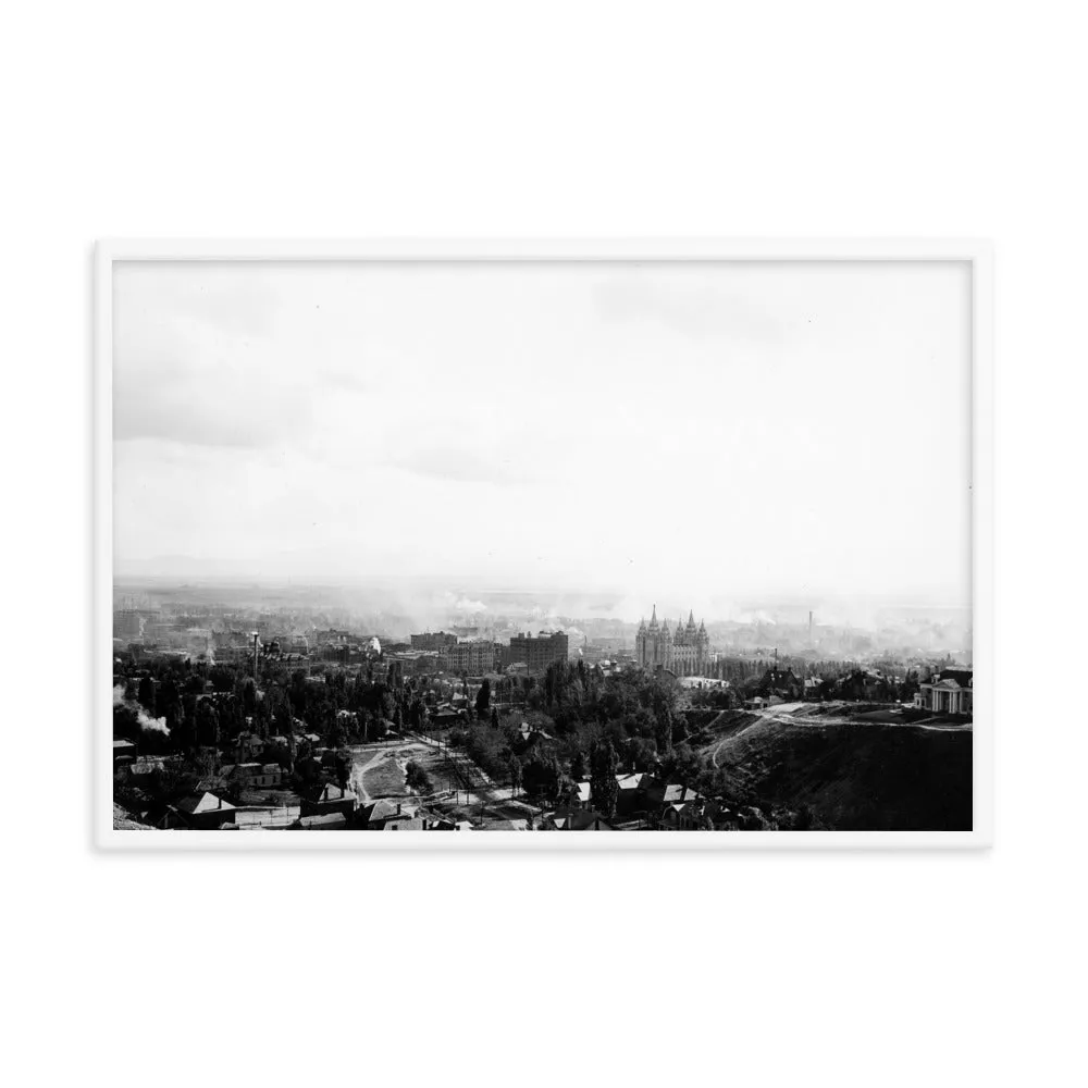 Framed poster - Salt Lake City panoramic view, 1908.