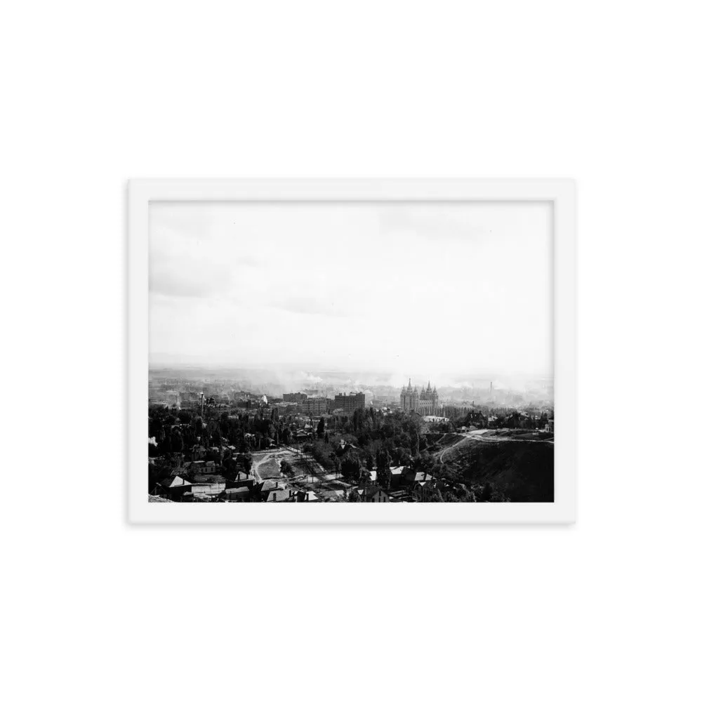 Framed poster - Salt Lake City panoramic view, 1908.