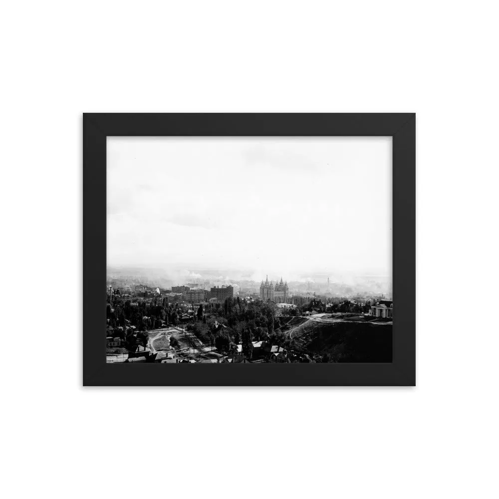 Framed poster - Salt Lake City panoramic view, 1908.