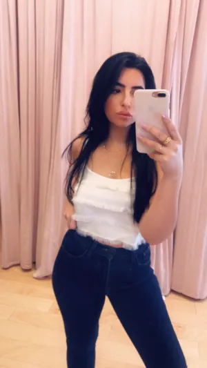 Fringe Adjustable Strap Crop Top