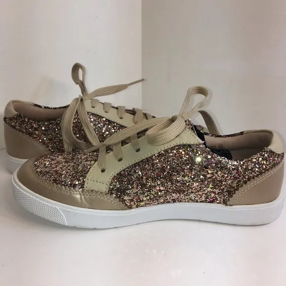 Girls US 1 Elephantito Gold Glitter Sneakers