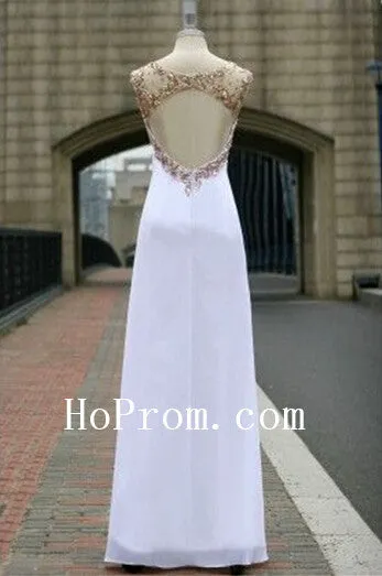 Gorgeous White Prom Dresses,Long Prom Dress,Evening Dresses