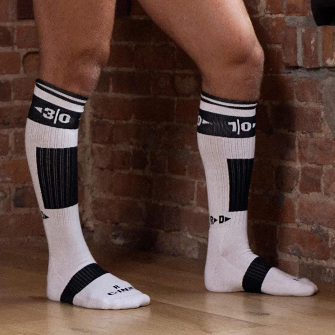 H A R D Soccer Socks Single Pack White