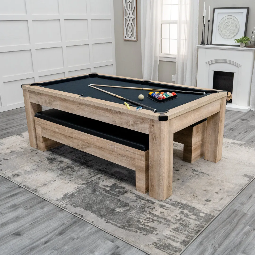 Hampton 3-in-1 Combination Table Includes Billiards, Table Tennis, & Dining Table American Legend Finish: Tan