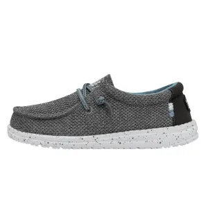 HEY DUDE BOY'S WALLY YOUTH SOX SHARKSKIN SIZE 13 | BOY’S SHOES | BOY'S LACE UP