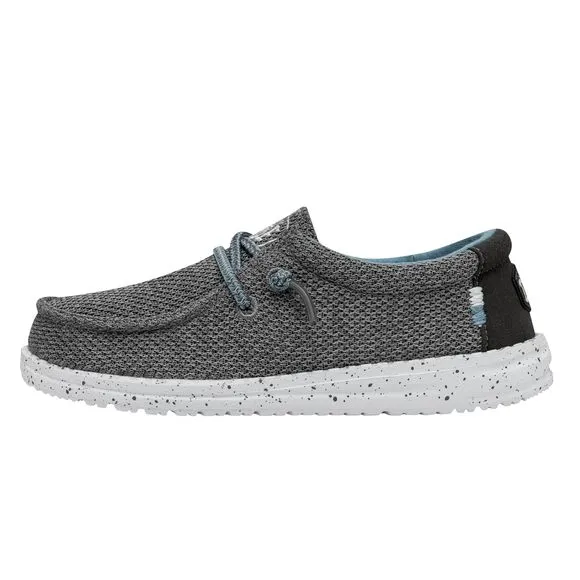 HEY DUDE BOY'S WALLY YOUTH SOX SHARKSKIN SIZE 13 | BOY’S SHOES | BOY'S LACE UP