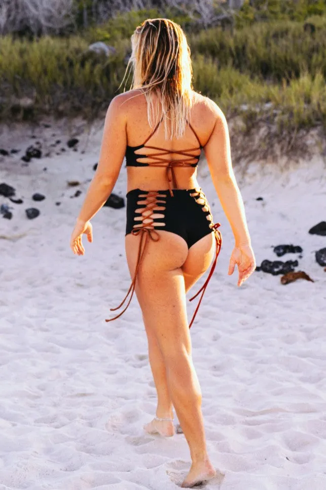 Highwaisted Lace Up Bottom